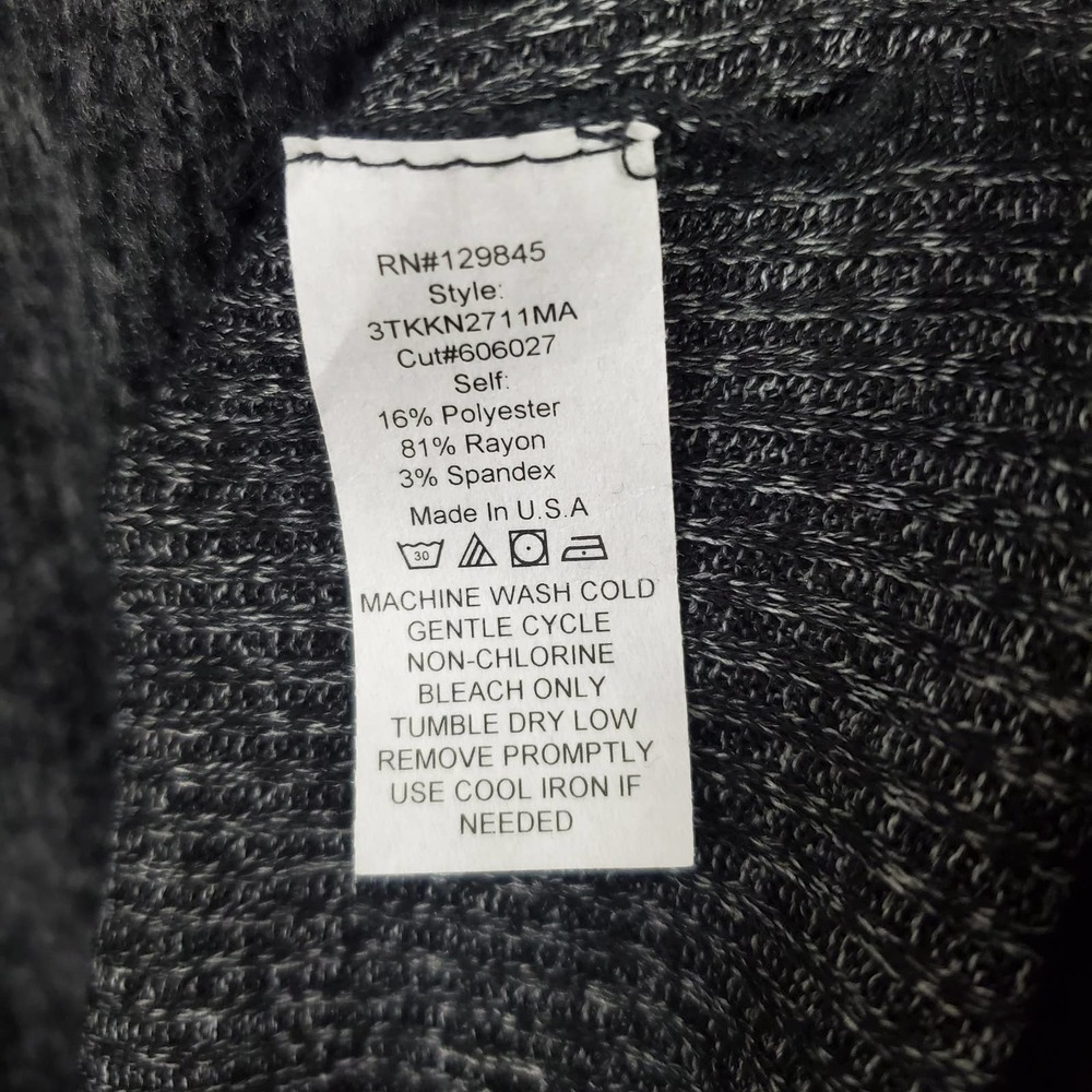Max + Ash NWT heathered black babydoll sweater dress medium - Picture 5 of 7